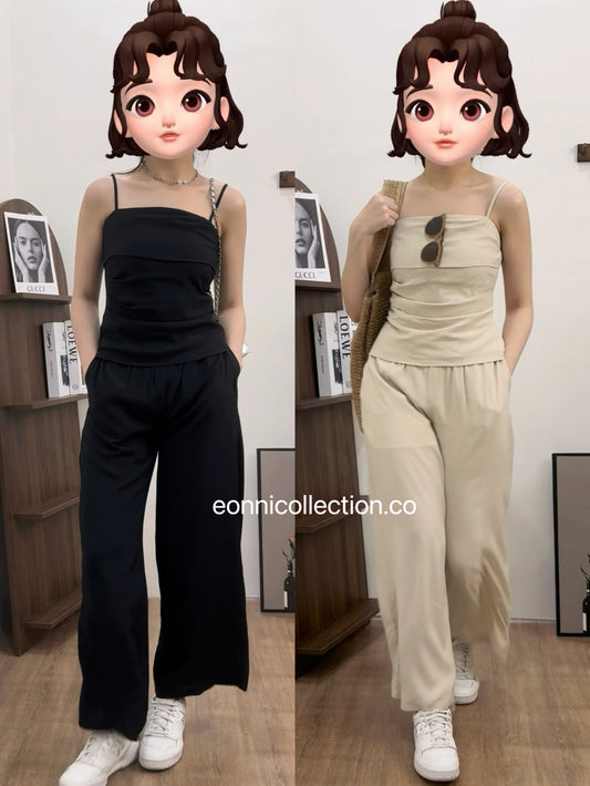 #2005 Cooling Crinkle Co-ord Set（2 Colors)