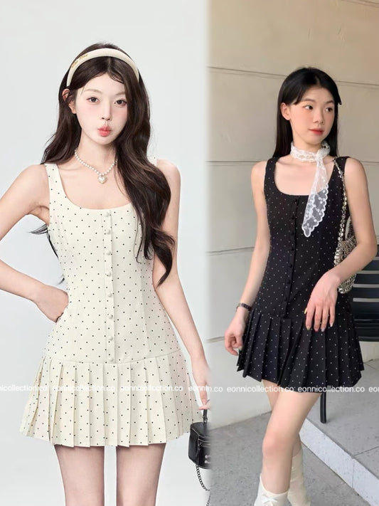 #2054 Aurora Polka Dots Dress（2 Colors）
