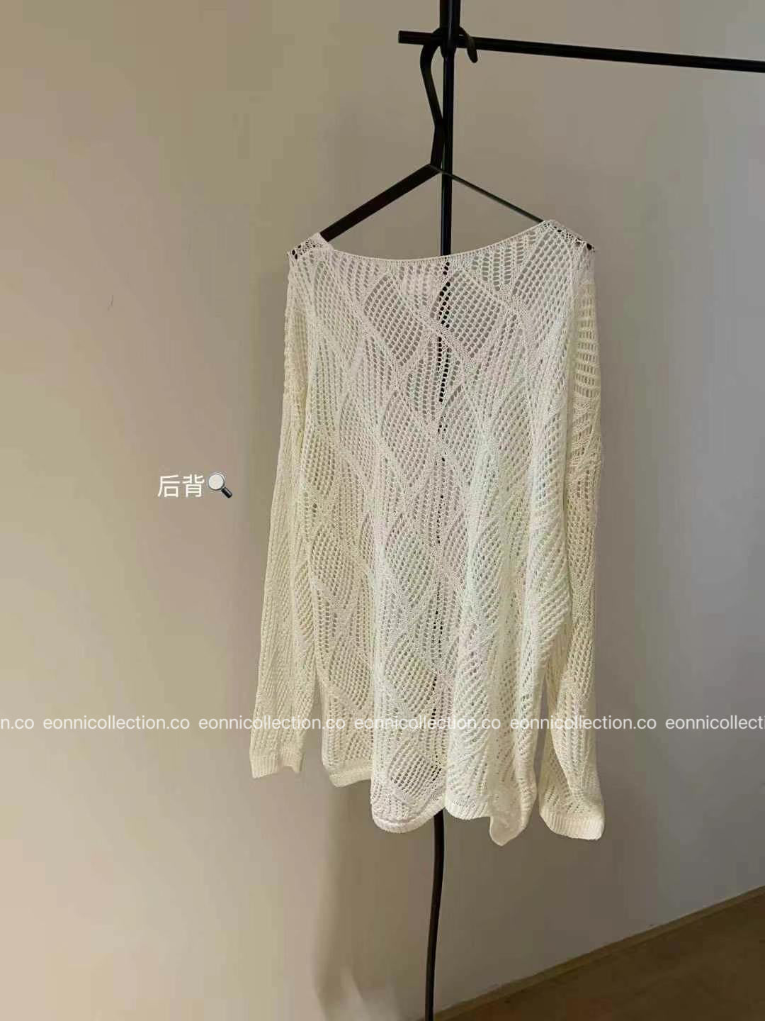 #1102 Knit Crochet-Inspired Belted Top